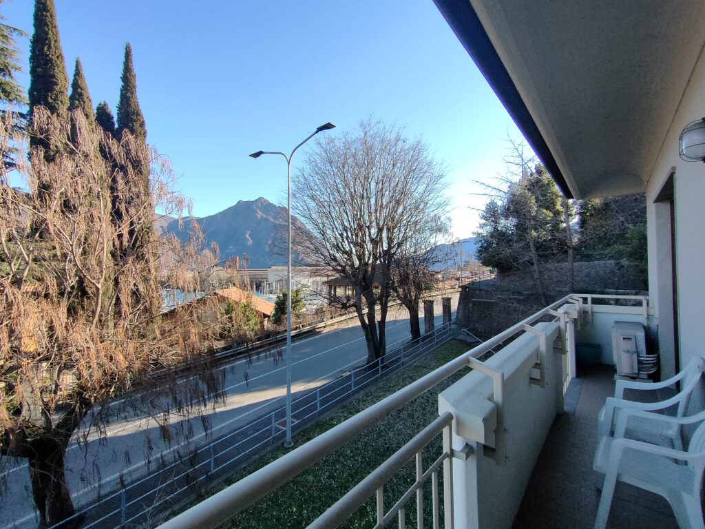 Scenic mountain views from GiannaRosa Apartment's balcony in Lovere, offering a serene escape