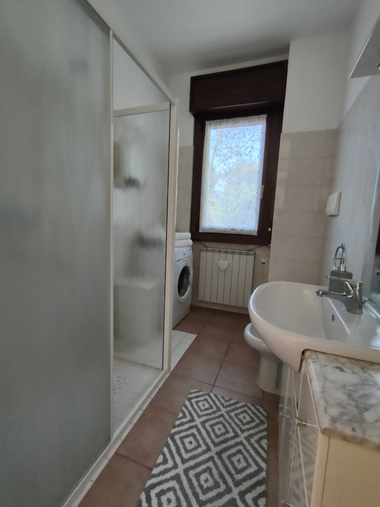 Elegant bathroom with modern facilities and chic design in GiannaRosa Apartment, Lovere