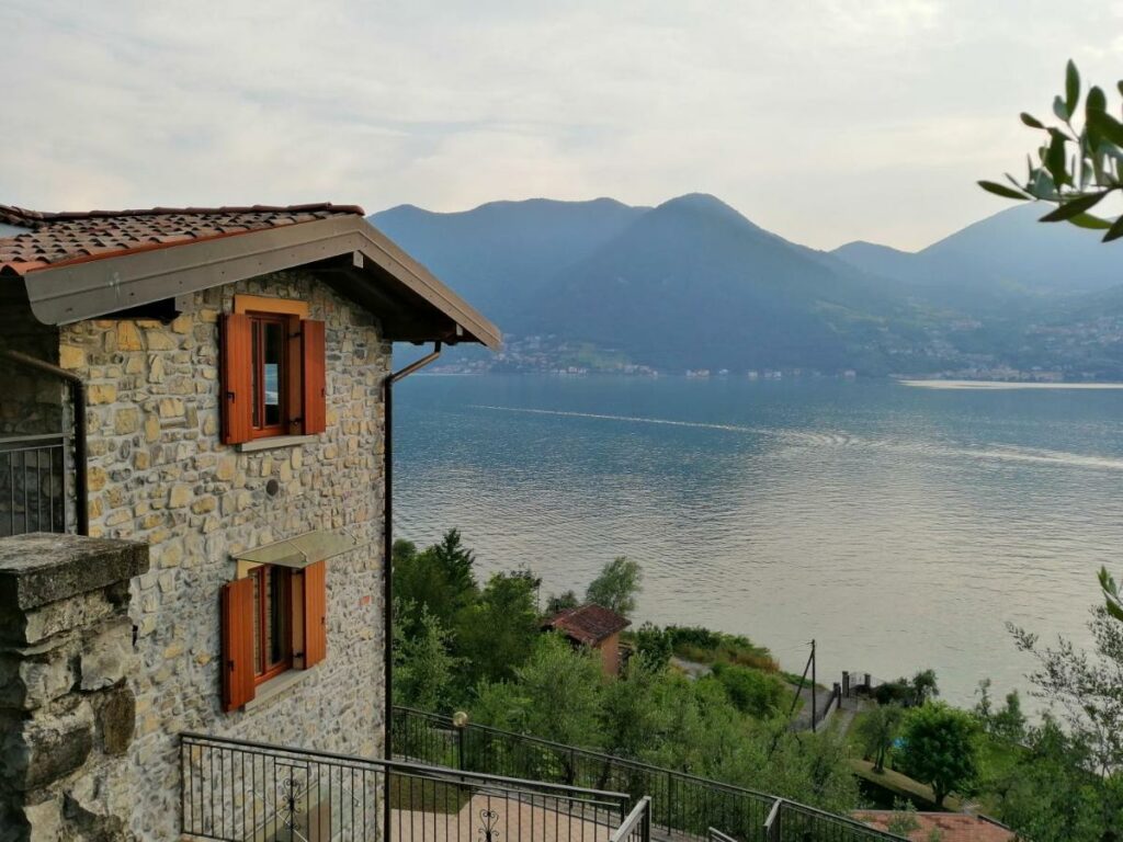 Breathtaking view of Lake Iseo from the La Stallina Ground Floor property